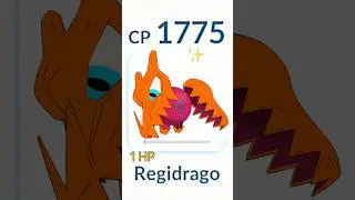1 HP✨️Shiny Regidrago Destroy Grunt Badly in #pokemongo