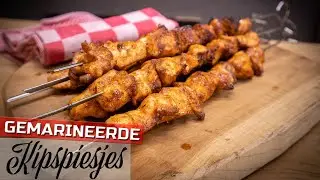 Gemarineerde kipspiesjes van de BBQ - Een simpel en makkelijk recept! - NasQ BBQ