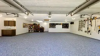 1000 sq ft garage floor epoxy time lapse start to finish