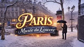 🇫🇷PARIS IN THE SNOW ❄️ | Louvre Walking Tour 4K HDR &ndash; Winter Snow Walk