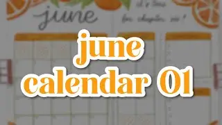 BULLET JOURNAL JUNE CALENDAR ORANGE THEME INSPIRATION