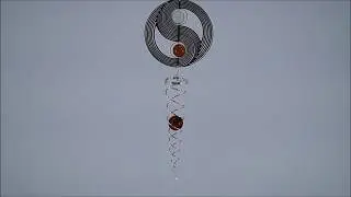 art decor - 3D Windspiel Yin Yang mit Kugelspirale