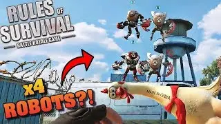 4 Robots 1 Shooter! ft. Medalcore, BobbyPlays, Tripeezy, Hitman (Rules of Survival #101)