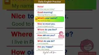 🔥How to Speak English Fluently Fast ⚡ | Daily Practice