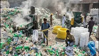 AMAZING ! How Waste Plastic Bottles Turn Into Useful Products Inside Recycling Factory