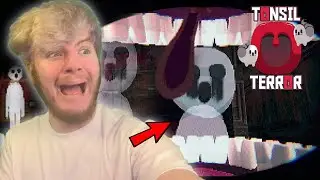A HORROR GAME WHERE YOU HAVE TO SCREAM IN REAL LIFE TO WIN?!?! | TONSIL TERROR (ENDING)
