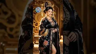 Regal Empress In Embroidered  Hanfu & Phoenix Crown #shorts #beauty #aiart #dance #dress #sjortfeed
