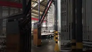 Vertical powder coated line for aluminium profiles