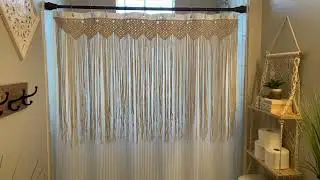 SnugLife Macrame Shower Curtain - Boho Bathroom Vibes