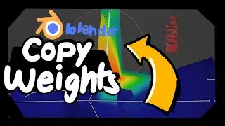Copying Weights to symmetrical bone in blender #shorts