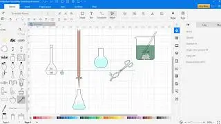 Praktikum Kimia dasar : Tutorial ilustrasi gambar alat lab:  Wondershare edraw max