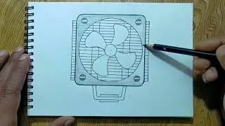 CPU fan drawing/ Computer cooling fan drawing