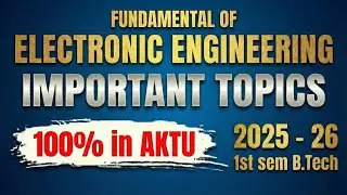 👉 Fundamentals of Electronic Engineering Important Questions🔥| AKTU | BEC 101/201 #aktu #electronic 
