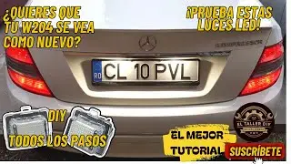 Reemplaza las bombillas de la luz de la placa patente de un Mercedes W204 con potente luces led
