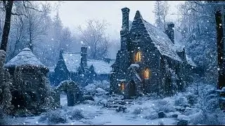 Medieval Winter Village at Night &mdash; Medieval Celtic Winter Ambience for Calm Nights