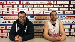RivieraBanca Basket Rimini-Ancona, prepartita con Coach Mattia Ferrari e capitan Tommaso Rinaldi