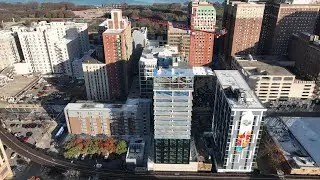 Drone View Of 626 South Wabash - New High-Rise Construction In Downtown Chicago