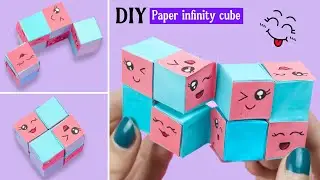 How to make a paper Infinity Cube? Infinity cube fidget toy - Craft for kids - Paper toy