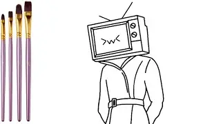 Draw Titan Tv woman from Skibidi toilet, Skibidi toilet, Tv man, Speakerman, Cameraman, draw tvman
