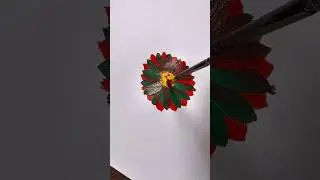 Simple Flower Technique with acrylic #artshorts #art #trending #satisfying #relaxing #viral