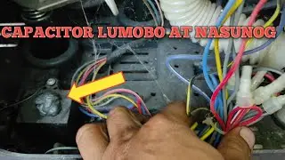 PANASONIC TWIN TUB WASHING MACHINE SABOG CAPACITOR AYAW NG UMANDAR NG WASH UMUOGONG NALANG