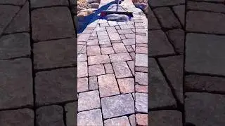 paver block sand filling #paverblocks #pathway #construction