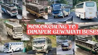 Compilation of all Mokokchung Buses 😍✨, #dimapur  #mokokchung  #travel #roadtrip #viralvideo  