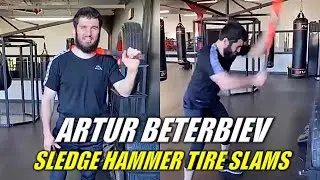 Artur Beterbiev Sledge Hammer Tire Slam Workout