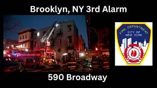 FDNY Brooklyn, NY 3rd Alarm Deli Fire Box 343 Dispatch Audio 1/8/25