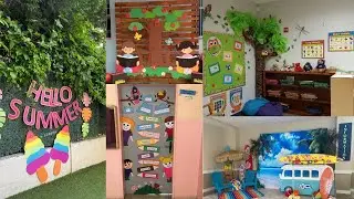Preschool decoration ideas/Summer camp's classroom decoration/wall hanging decoration/door design