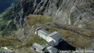 [HD] Alps - relaxing helicopter flight birds eye view