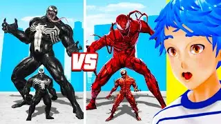 VENOM Family vs CARNAGE Family In GTA 5 RP!
