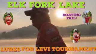Elk Fork Lake, fishing the Lures for Levi Tournament. Boating fail caused me to fall! 6/3/23