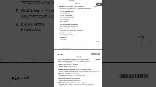 4th semester B.com Financial Education and Investment Awareness NEP Question paper 2023 | BNU