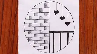 Beautiful easy Circle drawing/ Beautiful Pencil Shading Heart Drawing for Beginners | Easy Love Art