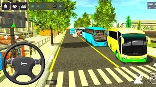 BUS SIMULATOR INDONESIA|| Bus🚌 Driving👮&zwj;♂️ City euro Coach bus Simulator 🔥-Android Gameplay Bus 2024