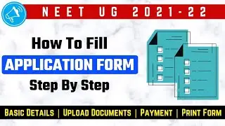 Neet 2021 application form fillup | step by step process | Neet 2021 latest news