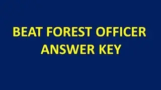 Answer Key Beat Forest Officer 582/2017 | Kerala PSC A2Z Tricks