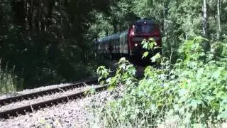 Baureihe218 mit IC &uuml;berf&auml;hrt einen unbeschrankten B&Uuml;