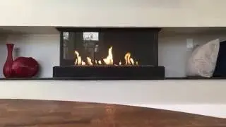 Flare-DC-50 Screen - Frameless linear gas fireplace