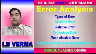 Error analysis || Basic definition with example || unit and measurement |