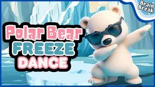 Polar Bear Winter Freeze Dance | Winter Brain Break | Brain Breaks | Yoga for Kids