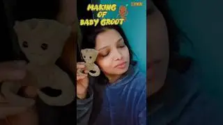 Baby Groot with Ceramic Clay 🎀 @YouTube @Trendingvibes555 #groot #claywork #ceramics #shorts