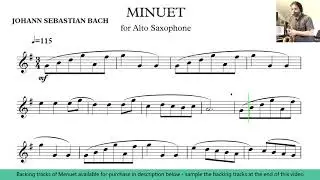 Menuet for Alto Saxophone by Johann Sebastian Bach