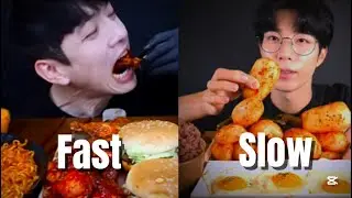Fast vs Slow Bites 🤯 The Ultimate Mukbang Clash!