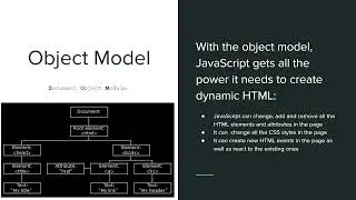 JavaScript HTML DOM Study Guide 1 of