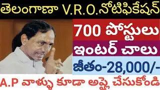 Telangana VRO jobs,తెలంగాణా VRO జాబ్స్, LR EDUCATION,