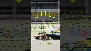 F1 Cars Can Drive UPSIDE DOWN?! 🤯 (Downforce Explained) #f1  #formula1  #racing  #science #racing