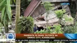 President Duterte cancels visit to quake-hit Ormoc City
