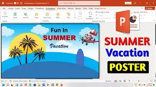 How to Create Summer Vacation Poster in MS Powerpoint | How to Make Poster in Microsoft Powerpoint